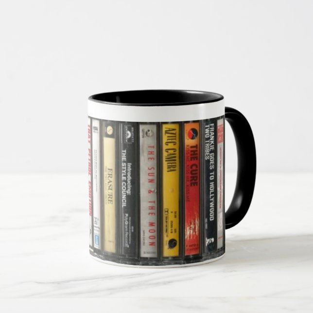 80's Alt music cassette tape mug Tasse (VorderseiteRechts)