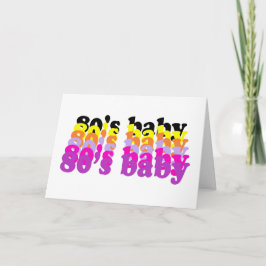 80's Baby Retro Groovy Design Proud 80s Gen X Karte