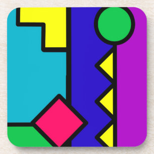 80s Color Block Untersetzer