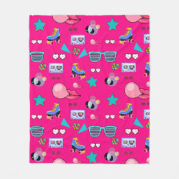 80s Costume Vibrant pink Retro culture pop Fleecedecke