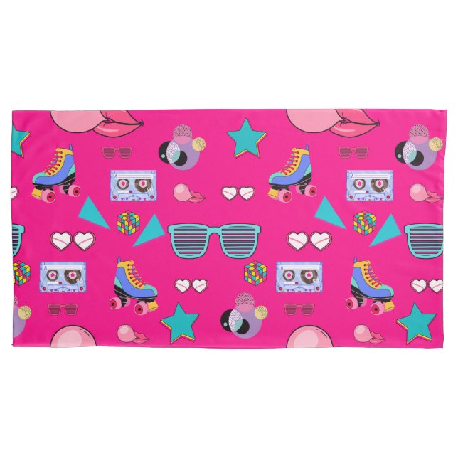 80s Costume Vibrant pink Retro culture pop Kissenbezug (Vorderseite)