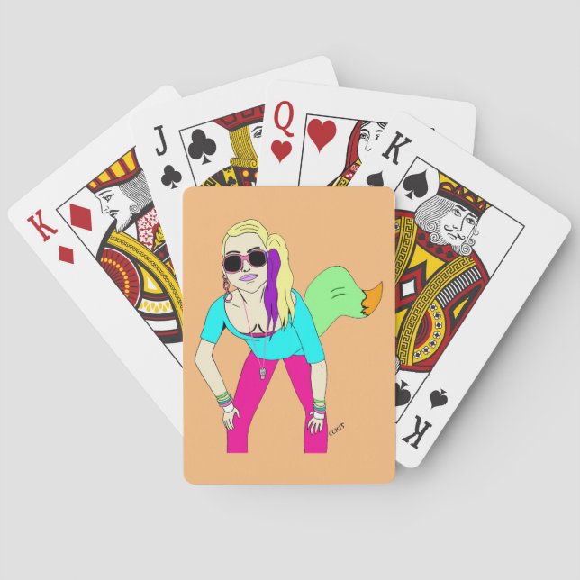80s foxy girl spielkarten (Rückseite)