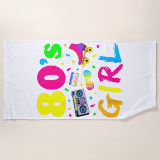 80's Girl Birthday Party Costume Retro Vintage Gif Strandtuch