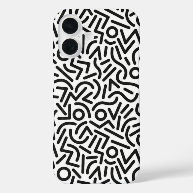 80s Graffiti Memphis Style Abstract Pattern Case (Rückseite)