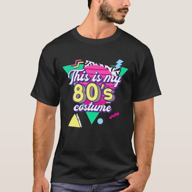 80's Kostüm für Frauen 80S 90S Party Kostüm T-Shirt (Vorderseite)
