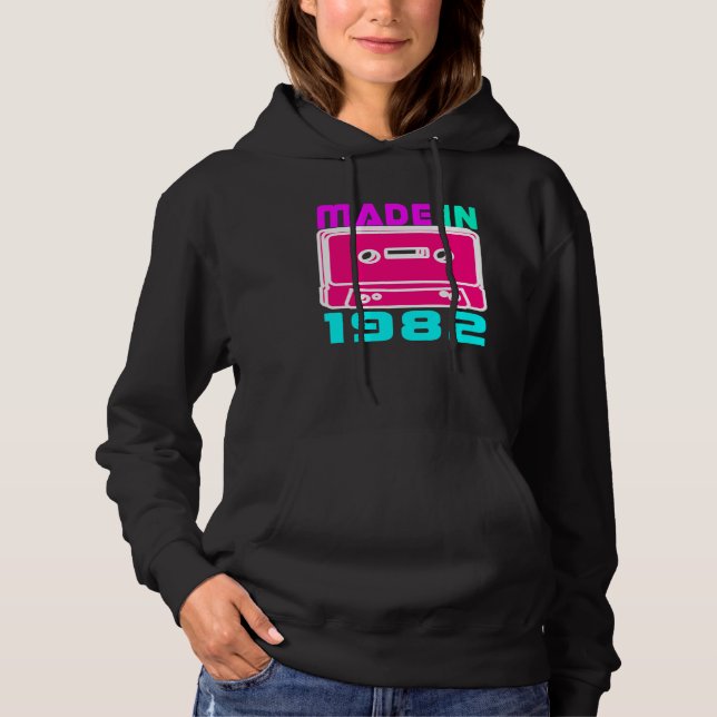 80s Made in 1982  1980s Love Retro Eighties Themed Hoodie (Vorderseite)