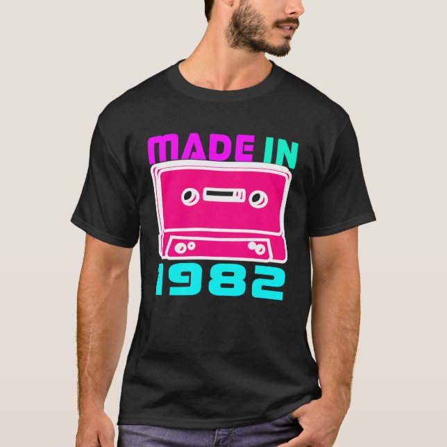 80s Made in 1982  1980s Love Retro Eighties Themed T-Shirt (Vorderseite)