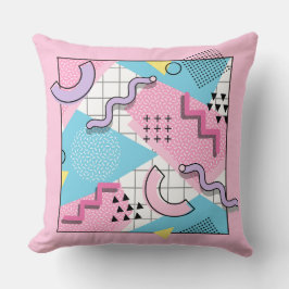 80's Memphis Active Pink Light Blue Kissen