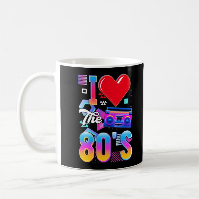 80s Music Radio Love Eighties Disco Kaffeetasse (Links)
