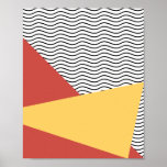 80s Pop Art Pattern Poster<br><div class="desc">Fun colors for this pattern design with a vintage pop art aesthetic reminiscing of the 80s. Retro and trendy at the sams time!</div>