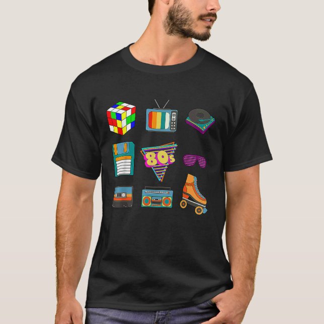 80's Retro Fashion Throwback Culture Disco Music P T-Shirt (Vorderseite)