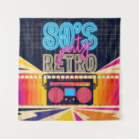 80s, Retro Music Party. Old Style Poster. Disco