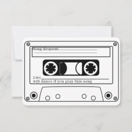 80s Style Retro Music Tape Wedding RSVP Einladung
