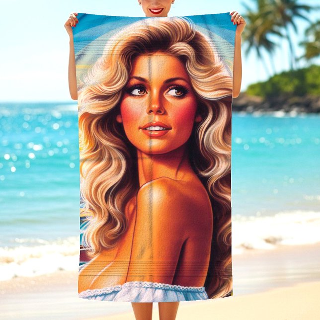 80s Summer Woman Strandtuch (Von Creator hochgeladen)