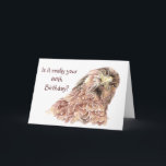 80th Birthday Funny Insulting Cute Curious Bird Karte<br><div class="desc">80th eighty Birthday Funny or Insulting Cute Curious Bird.</div>