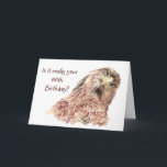 80th Birthday Funny Insulting Cute Curious Bird Karte<br><div class="desc">80th eighty Birthday Funny or Insulting Cute Curious Bird.</div>