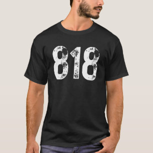818 Area Code Los Angeles CA Mobiltelefonbereich T-Shirt