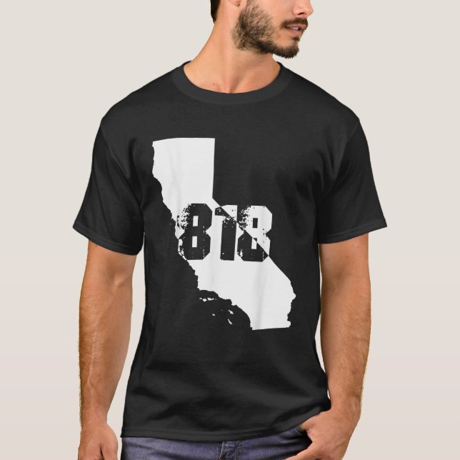 818 Strong Los Angeles California Area Code Number T-Shirt (Vorderseite)