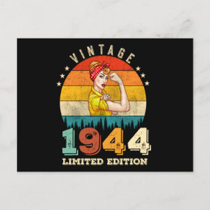81. Geburtstag 1944 Vintage 81. Geburtstag Frauen Postkarte