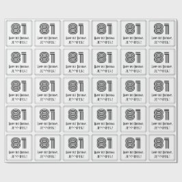 81. Geburtstag: Art Deco Inspiriert Stil "81" + Na Geschenkpapier