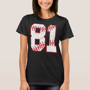 81 Geburtstag Baseball Theme Bday Party Feier T-Shirt