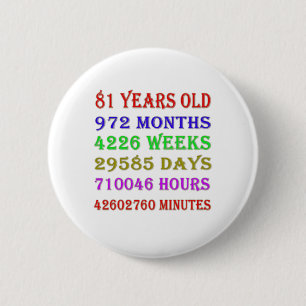 81. Geburtstagsfeiertage Button