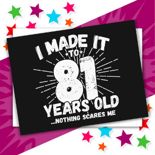 81 Jahre alt Sarcastic Meme Funny 81. Geburtstag Postkarte