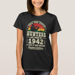 81 Jahre Jäger auf Hirschjagd Vintag 1942 81. T-Shirt