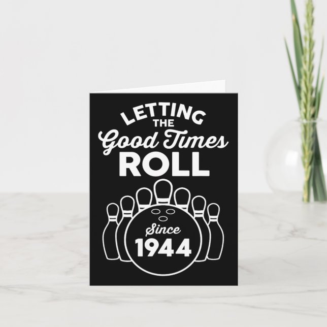 81-jähriger Bowler 81. Geburtstag Bowling Karte (Vorderseite)