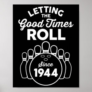 81-jähriger Bowler 81. Geburtstag Bowling Poster