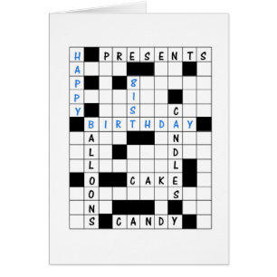 81 st Birthday, Crossword Puzzle