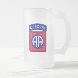 82. ABN DIV Im Flugzeug Division Veterans Vets Mattglas Bierglas