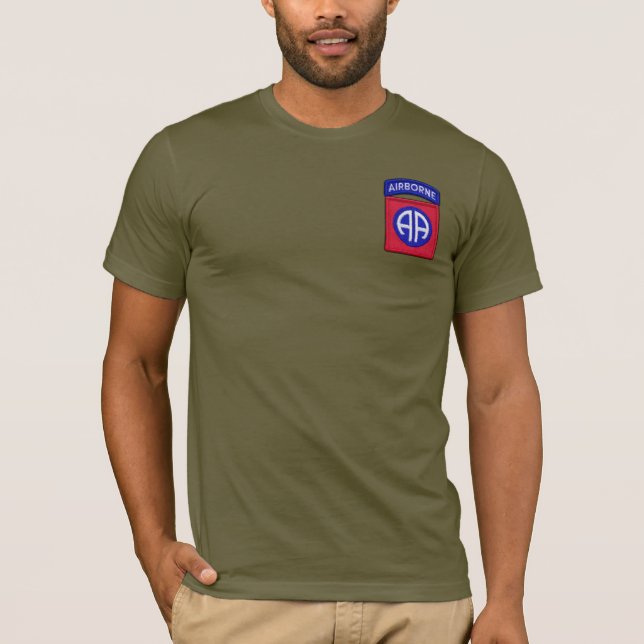 82. ABN Im Flugzeug Division Fort Bragg Vets Patch T-Shirt (Vorderseite)
