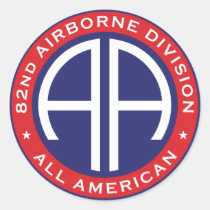 82. Airborne Division All American Casual Patch Runder Aufkleber