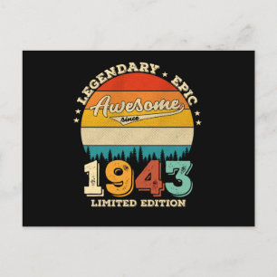 82. Geburtstag 1943 Tolles Geschenk zum 82. Geburt Postkarte