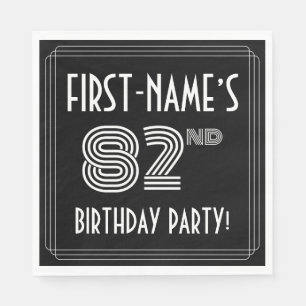 82. Geburtstagsparty: Art-Déco-Stil + Individuelle Serviette