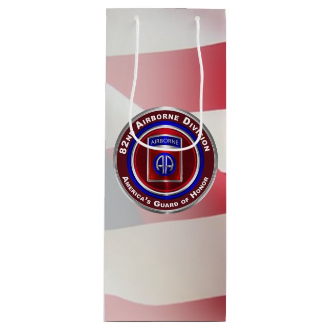 82. Im Flugzeug Abteilung Amerikas Ehrengarde Geschenktüte Für Weinflaschen (Vorderseite)