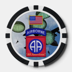 82. im Flugzeug amerikanisches Fort Pokerchips