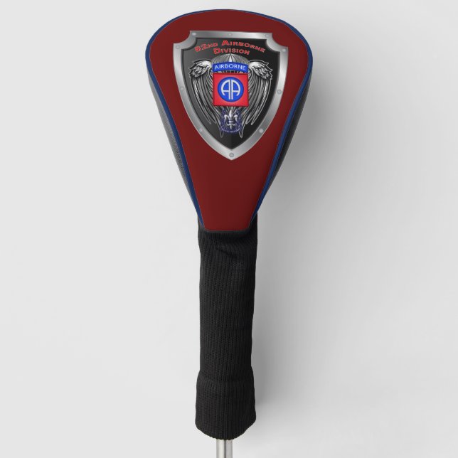 82. Im Flugzeug Division "All American" Shield  Golf Headcover (Vorderseite)