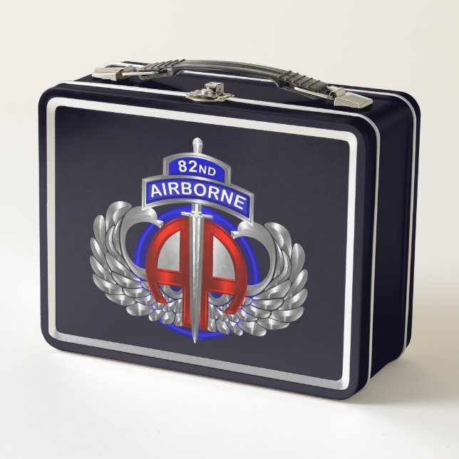 82. Im Flugzeug Division Dagger Black Box Metall Brotdose (Vorderseite)