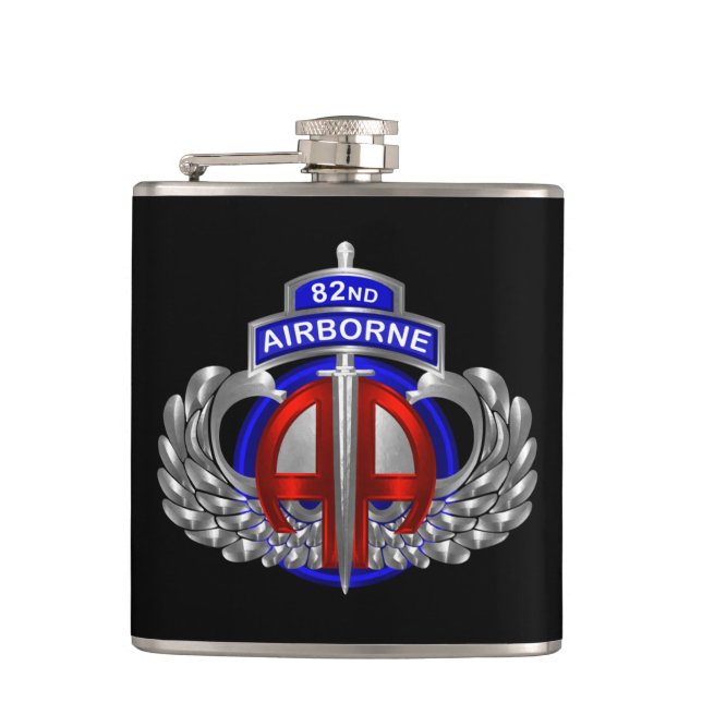 82. Im Flugzeug Division "Dagger" Black Flachmann (Vorderseite)