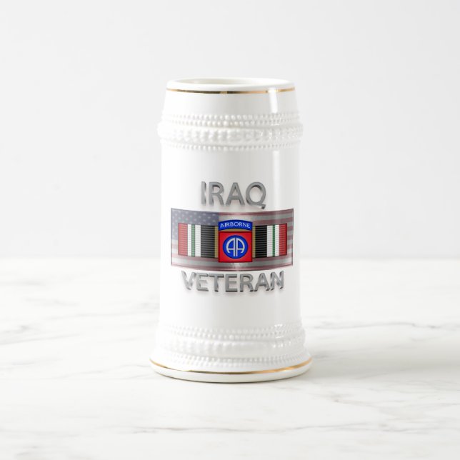 82. Im Flugzeug Division Iraq Veteran Bierglas (Mittel)