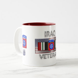82. Im Flugzeug Division Iraq Veteran Zweifarbige Tasse