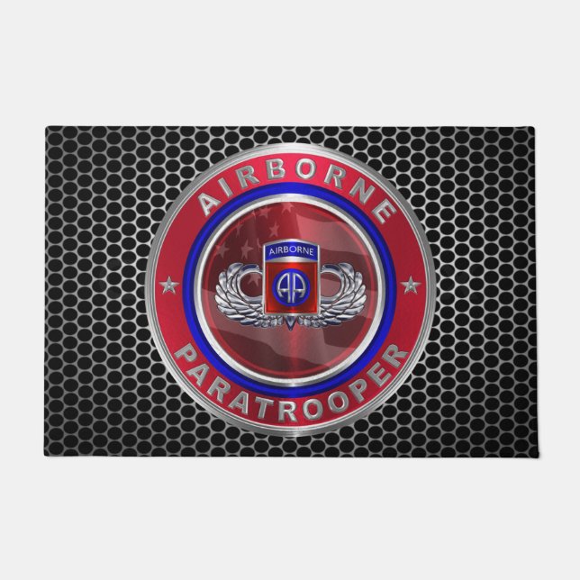 82. Im Flugzeug Division Paratrooper Fußmatte (Vorderseite)