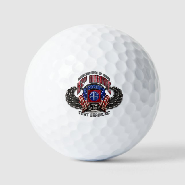 82. Im Flugzeug Fort Bragg Golfball (Vorderseite)