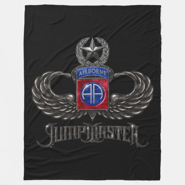 82. Im Flugzeug Jumpmaster Black Fleecedecke (Vorderseite)