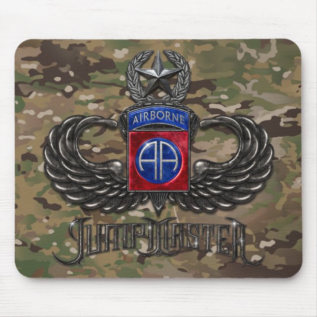 82. Im Flugzeug Jumpmaster Camouflage Mousepad (Vorne)