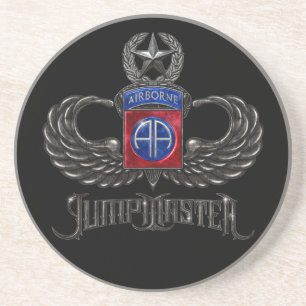82. Im Flugzeug Jumpmaster Getränkeuntersetzer