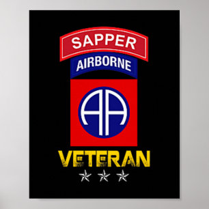 82. Im Flugzeug Shirt - 82. Im Flugzeug Sapper Vet Poster