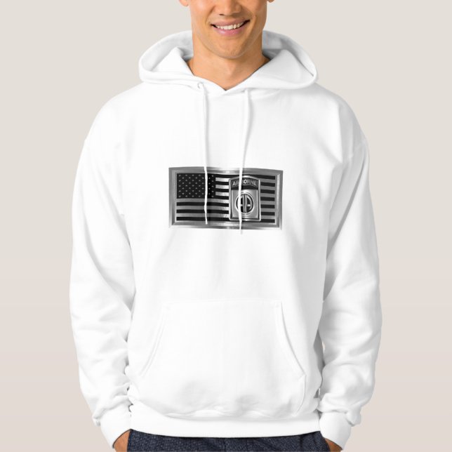 82. Im Flugzeug Stahlflagge Hoodie (Vorderseite)